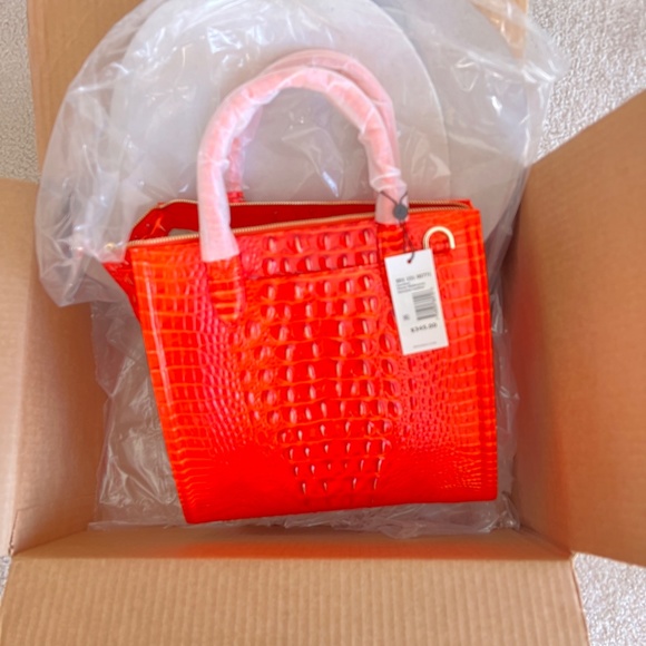 Brahmin Caroline Melbourne Genuine Leather Orange - Never Used - Picture 14 of 14